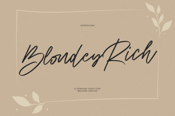 Blondey Rich Font Poster 1