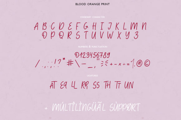 Blood Orange Duo Font Poster 12