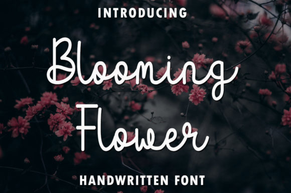 Blooming Flower Font Poster 1