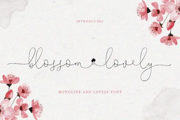 Blossom Lovely Font Poster 1
