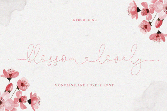 Blossom Lovely Font Poster 8
