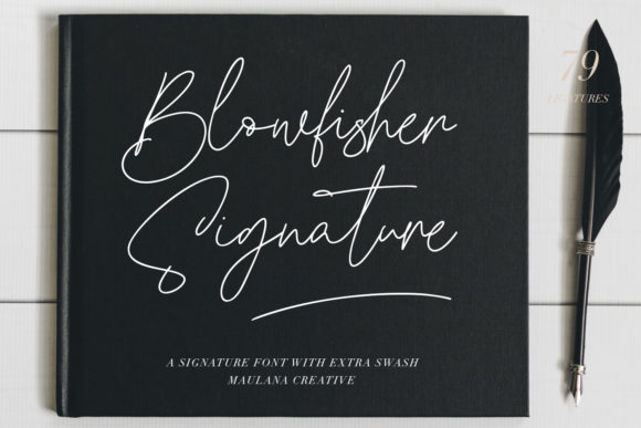 Blowfisher Signature Font Poster 1