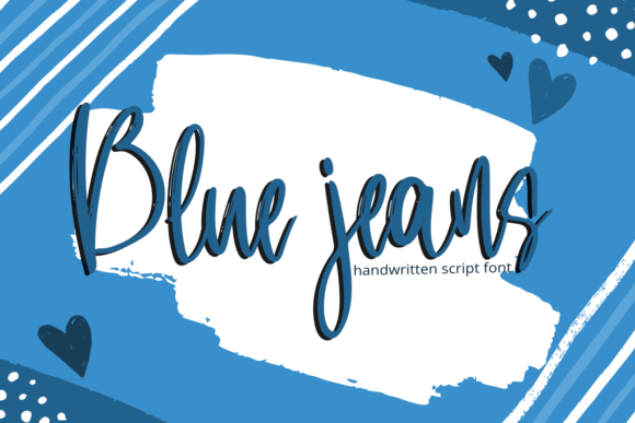 Blue Jeans Font Poster 1