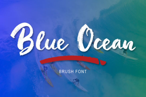Blue Ocean Font Poster 1