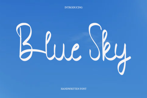 Blue Sky Font Poster 1