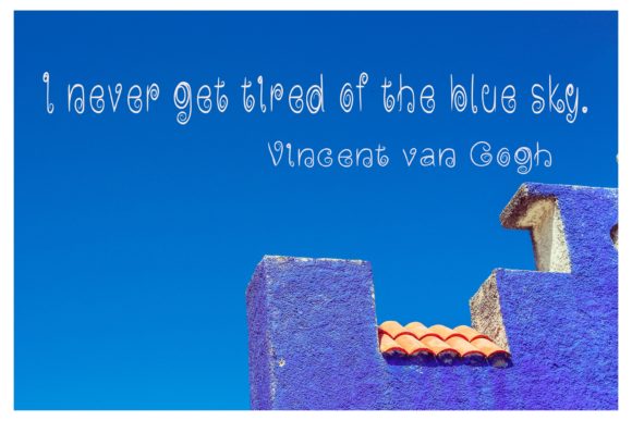 Blue Sky Font Poster 2