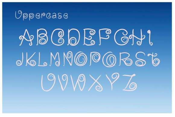 Blue Sky Font Poster 3