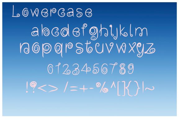 Blue Sky Font Poster 4