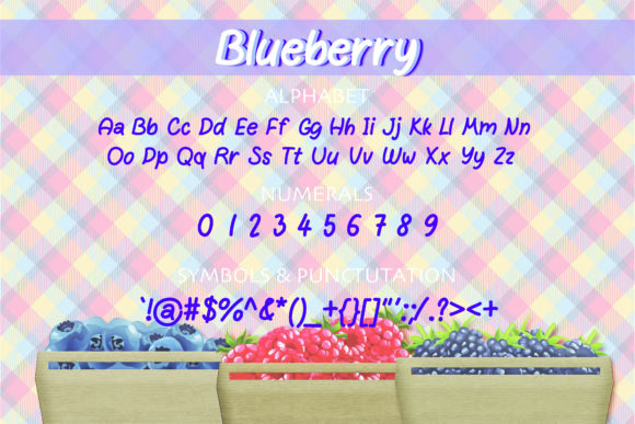 Blueberry Font Poster 2