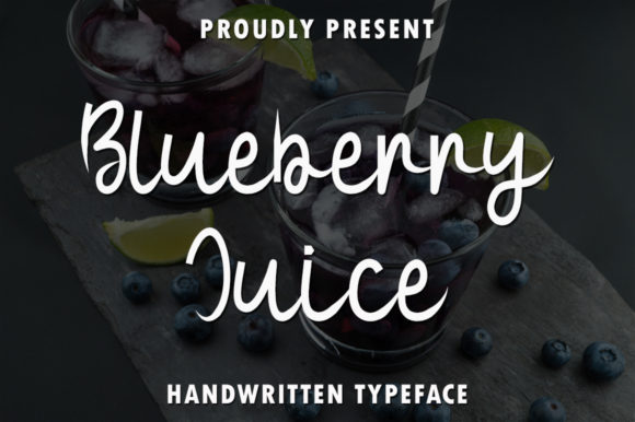 Blueberry Juice Font Poster 1