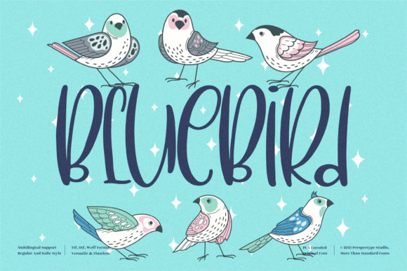 BlueBird Font Poster 1