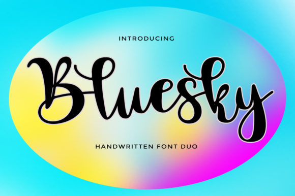 Bluesky Script Font Poster 1