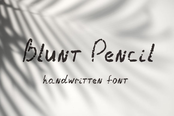 Blunt Pencil Font