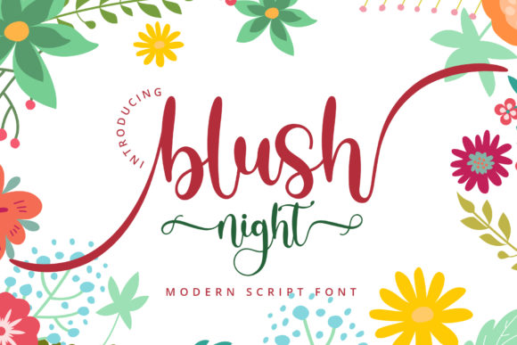 Blush Night Font Poster 1