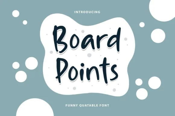 Board Points Font Board Points Font Poster 1