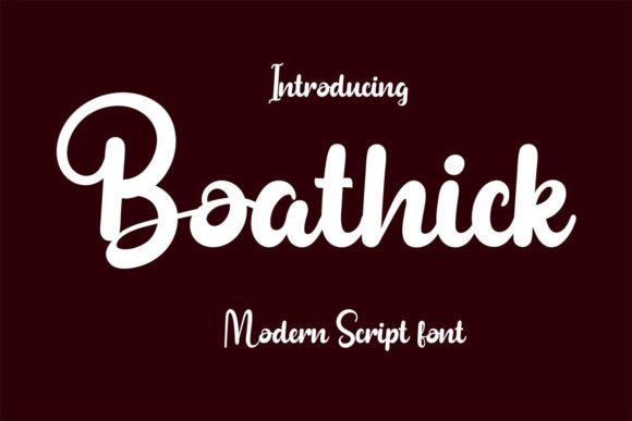 Boathick Font Poster 1