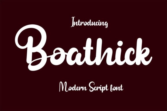 Boathick Font