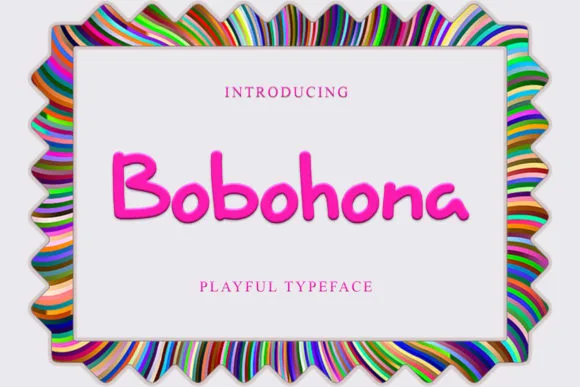 Bobohona Font Bobohona Font Poster 1