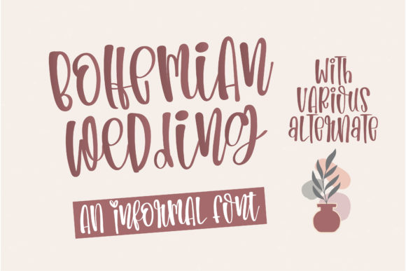 Bohemian Wedding Font Poster 1