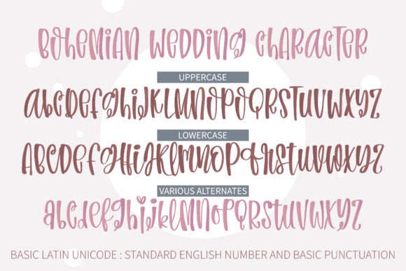 Bohemian Wedding Font Poster 2