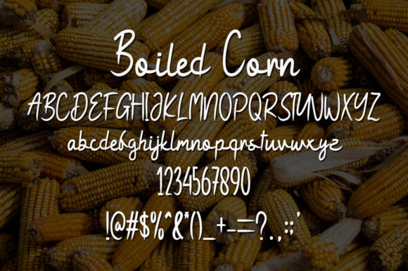 Boiled Corn Font Poster 4