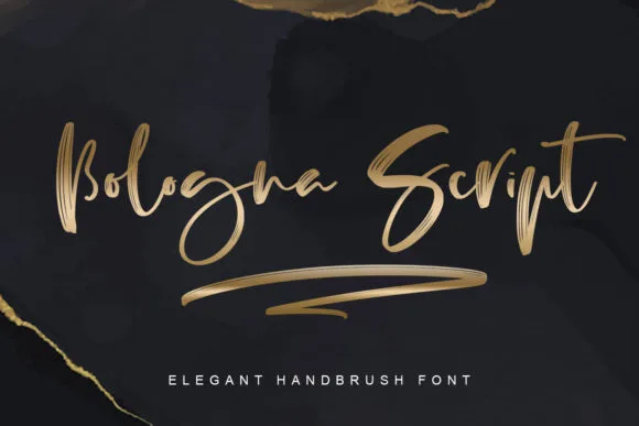Bologna Script Font Bologna Script Font Poster 1