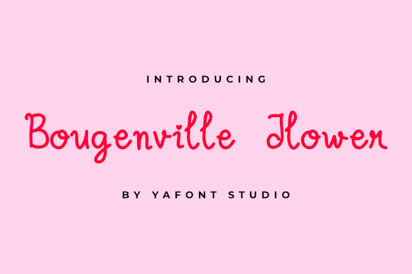 Bougenville Flowers Font Poster 1