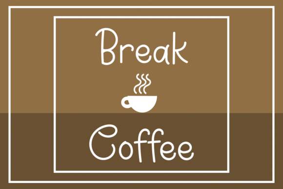 Break Coffee Font Poster 1