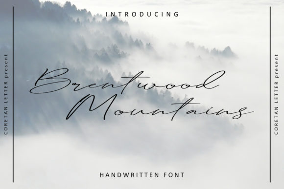 Brentwood Mountains Font Poster 1