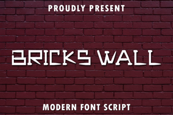 Bricks Wall Font Poster 1