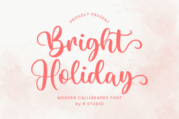 Bright Holiday Font Poster 1