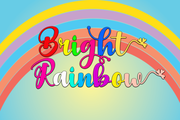 Bright Rainbow Font Poster 2
