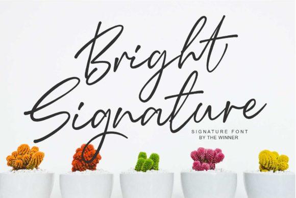 Bright Signature Font Poster 1