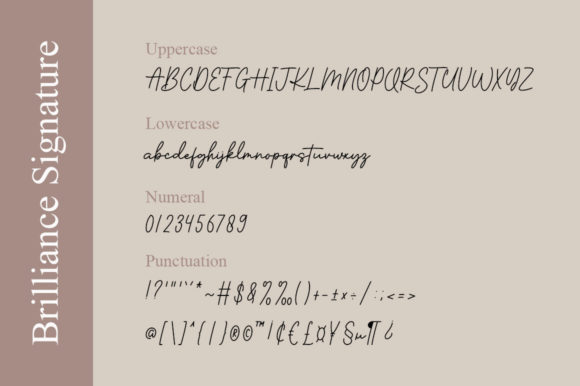 Brilliance Signature Font Poster 6