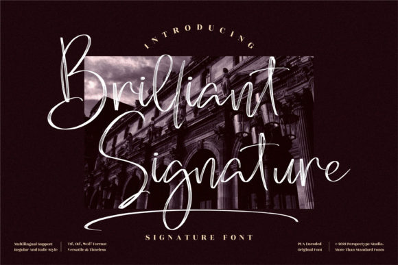 Brilliant Signature Font Poster 1