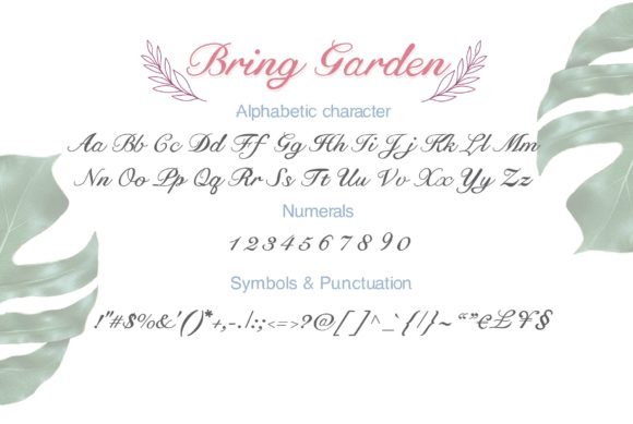 Bring Garden Font Poster 2