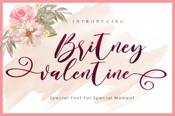 Britney Valentine Font Poster 1