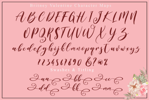 Britney Valentine Font Poster 4