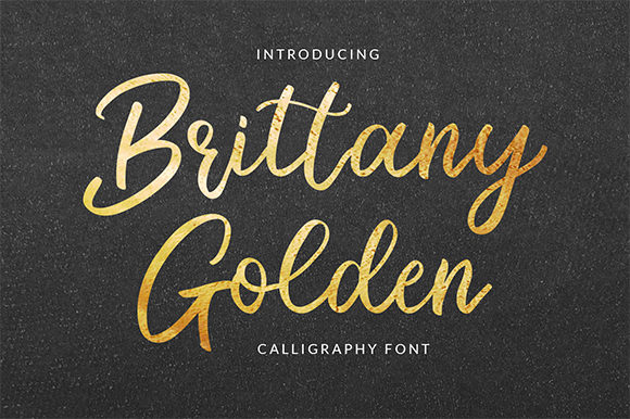 Brittany Golden Font Poster 1