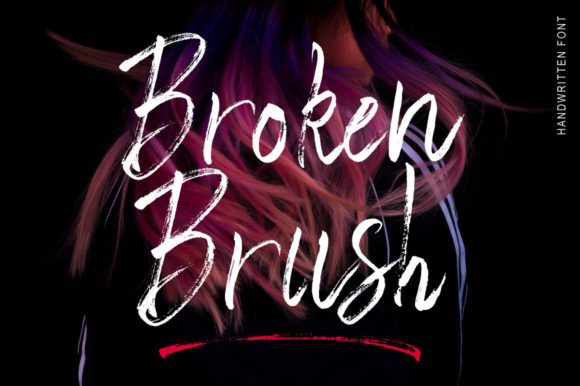 Broken Brush Font Poster 1
