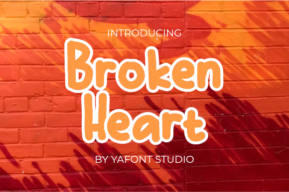 Broken Heart Font Poster 1