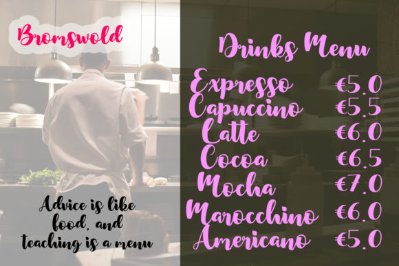 Bromswold Font Poster 2