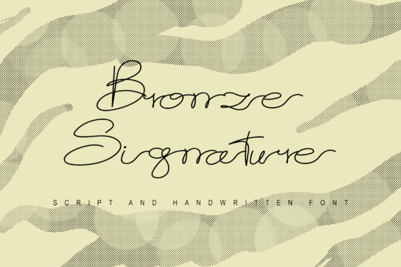 Bronze Signature Font Poster 1