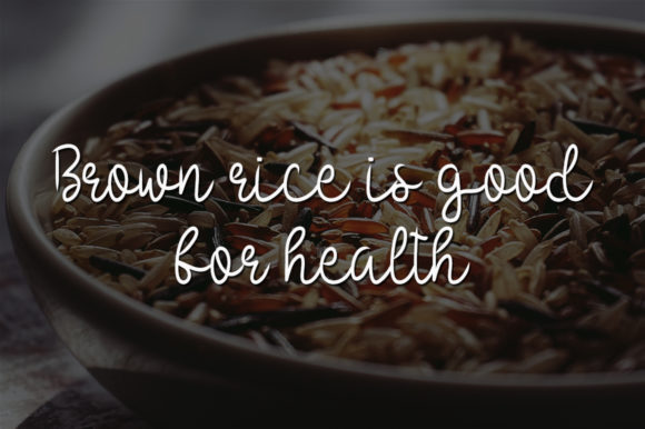 Brown Rice Font Poster 2