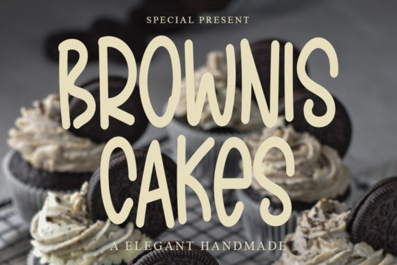 Brownis Cakes Font Poster 1