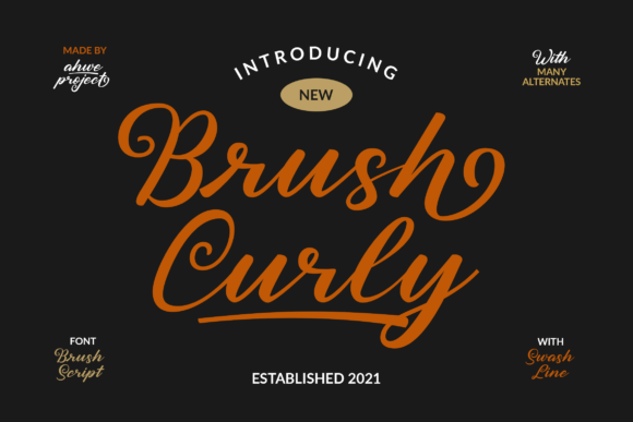 Brush Curly Font Poster 1