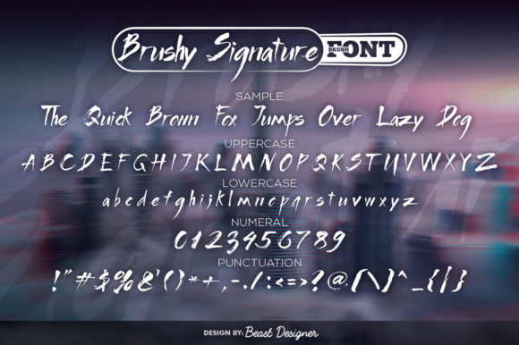 Brushy Signature Font Poster 2