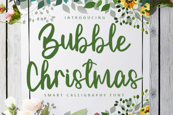 Bubble Christmas Font Poster 1