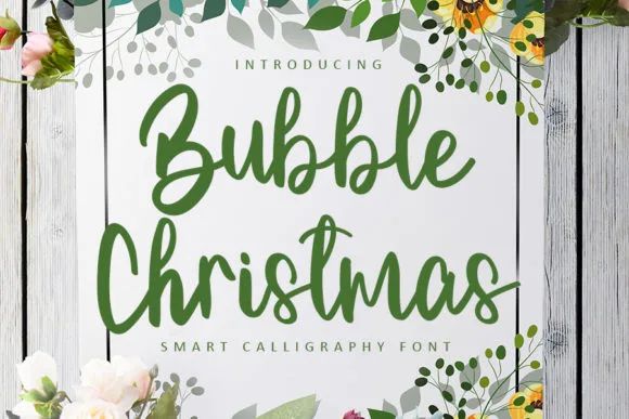 Bubble Christmas Font Bubble Christmas Font Poster 1