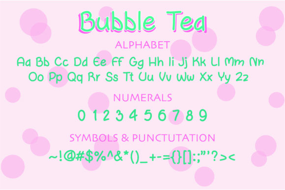 Bubble Tea Font Poster 2